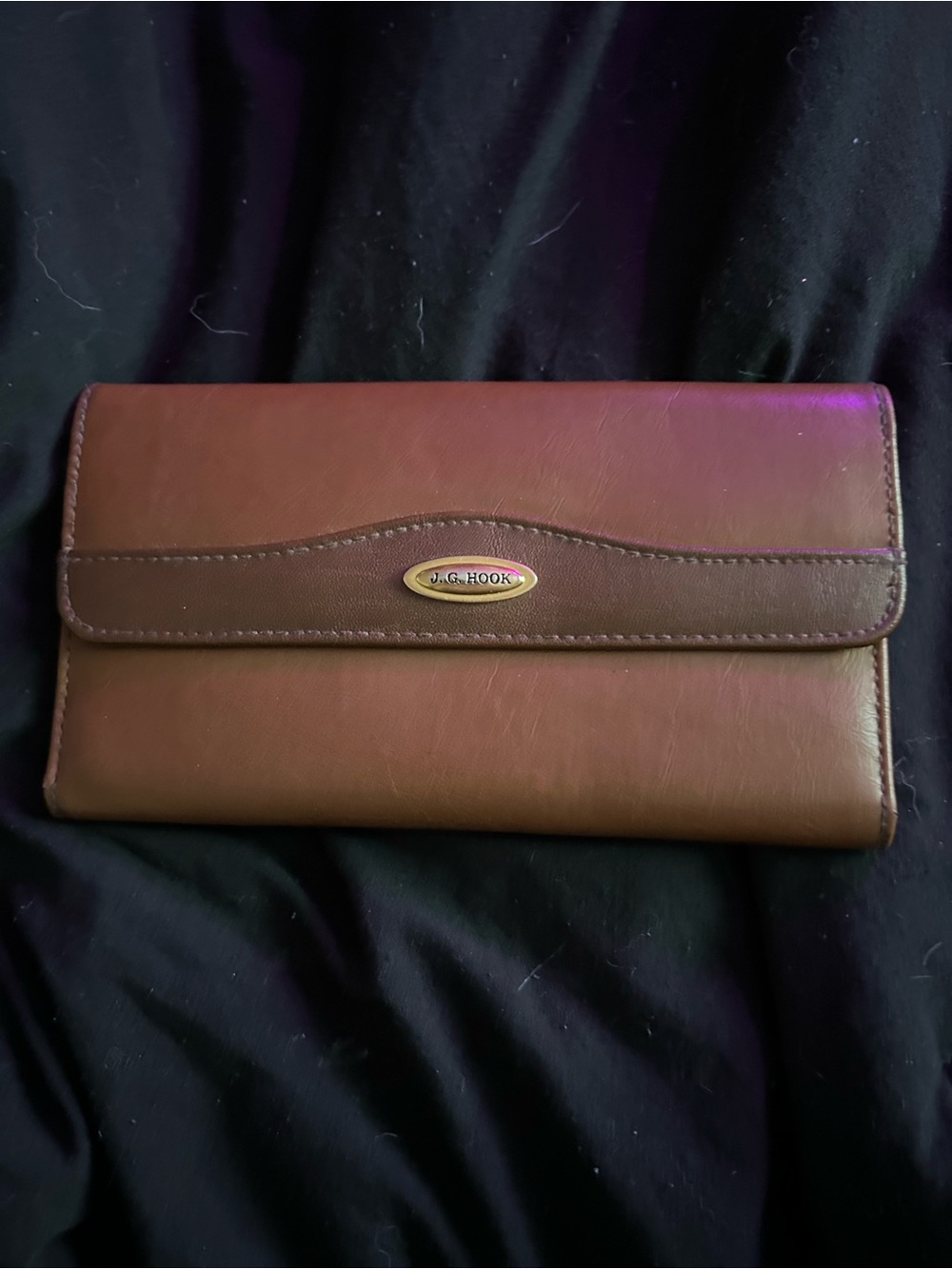 Brown Leather Fold-Over Wallet